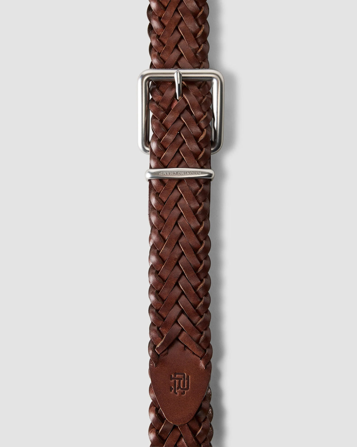 Reigning Champ Braided Leather Belt Brown