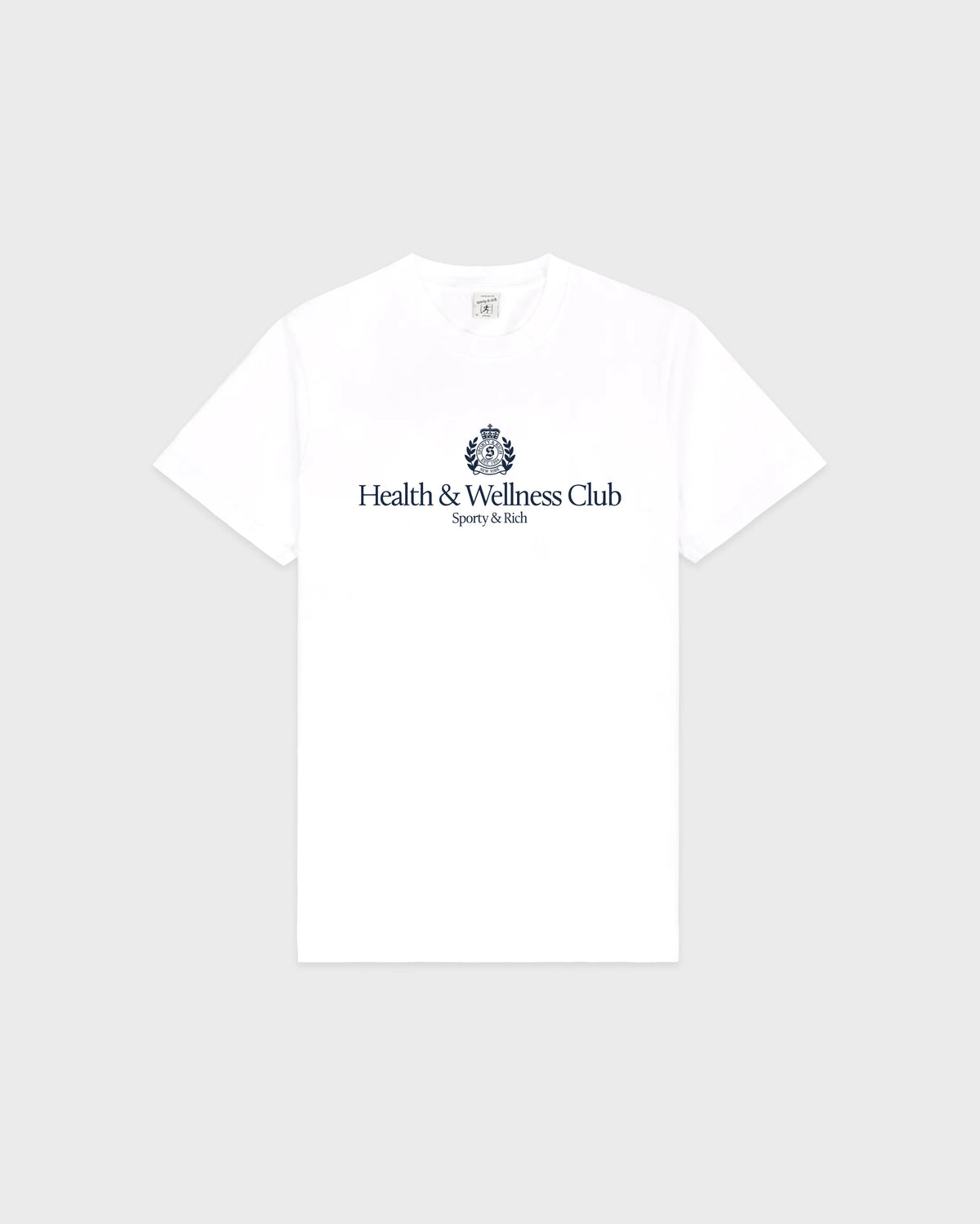 Sporty & Rich W H&W Crest T-Shirt White/Navy
