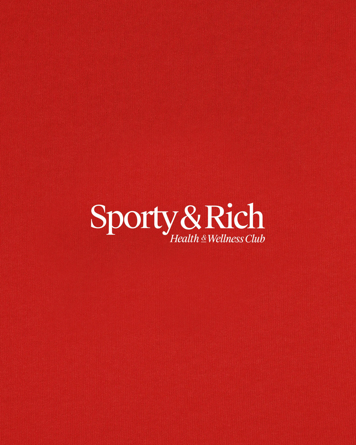 Sporty & Rich W Modern Crewneck Ruby/White