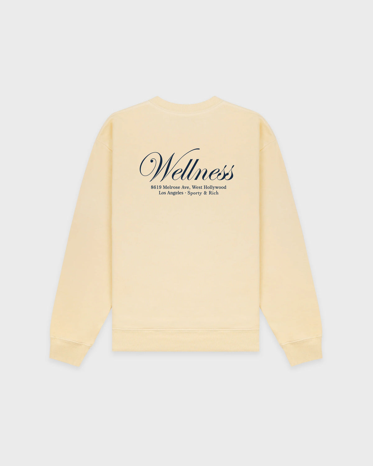 Sporty & Rich W Avenue Crewneck Almond/Navy
