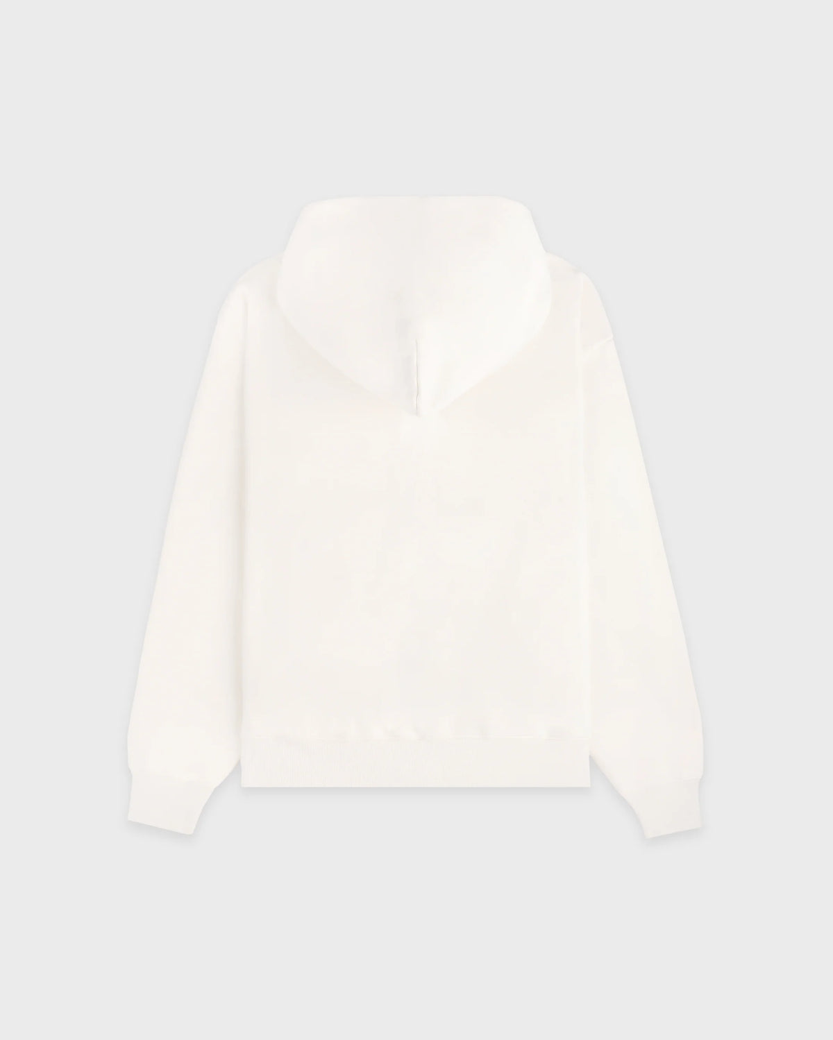 Sporty & Rich W Signature Logo Embroidered Zip Hoodie Ecru