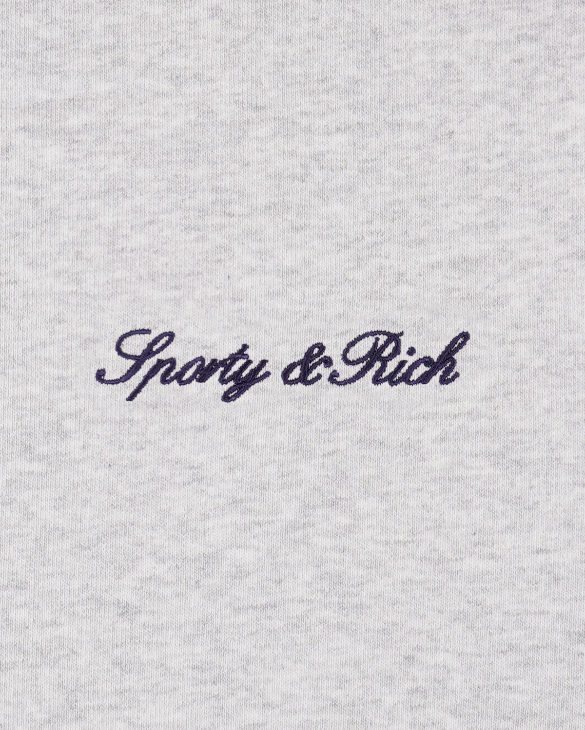 Sporty & Rich W Signature Logo Embroidered Wide Sweatpant Heather Gray