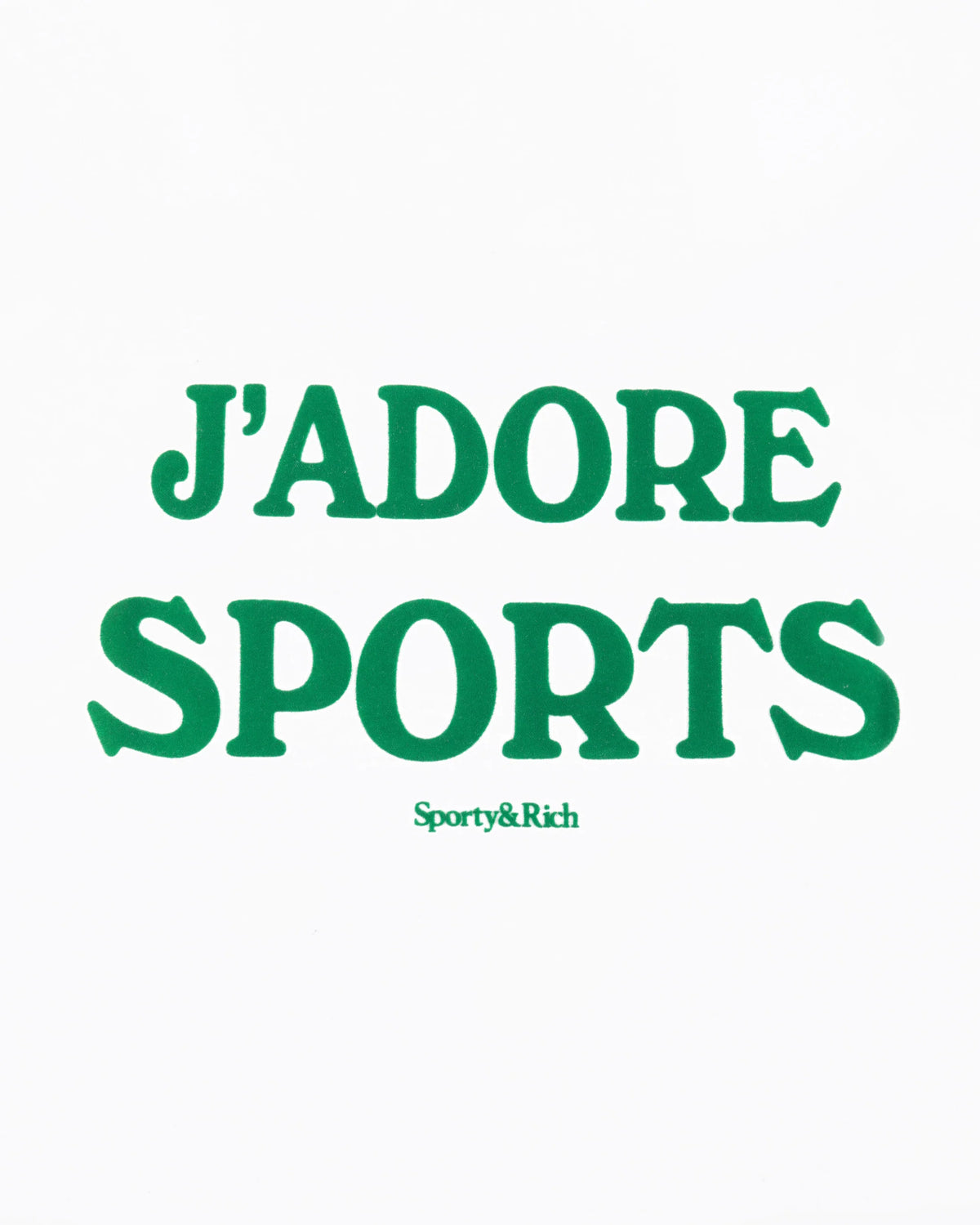 Sporty & Rich W Jadore Flocked Crewneck White/Kelly