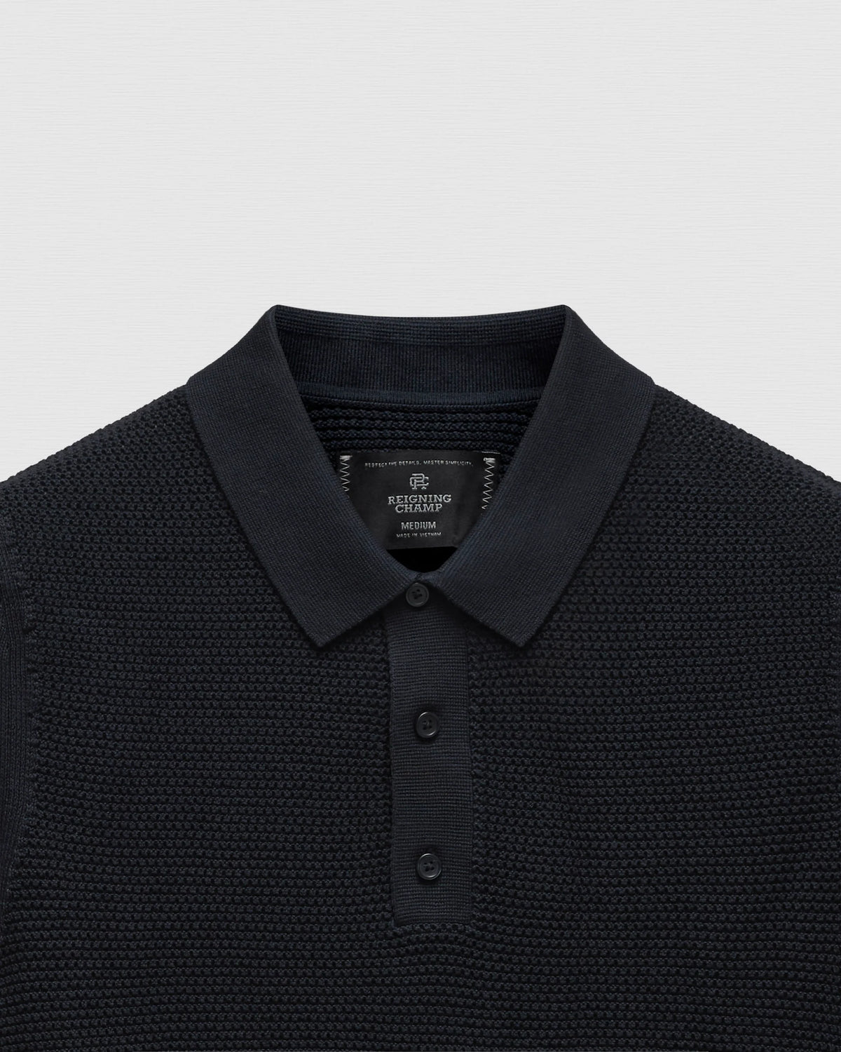 Reigning Champ Supima Mesh Cruise Polo Navy