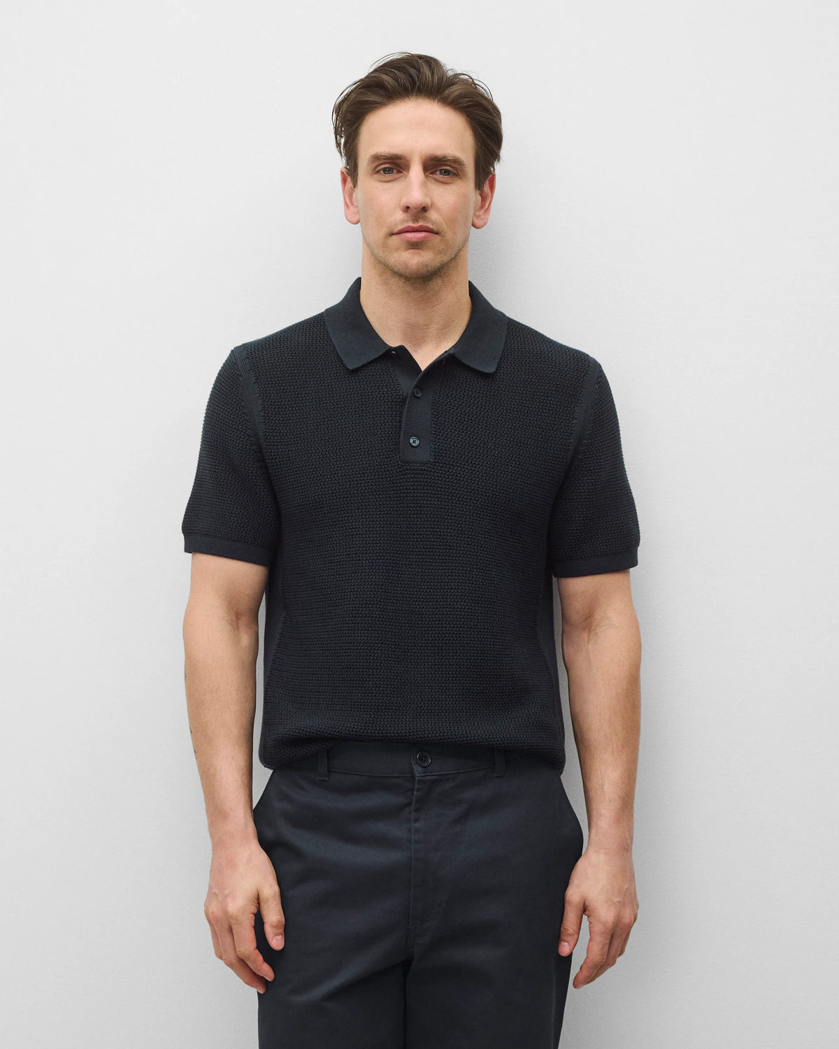 Reigning Champ Supima Mesh Cruise Polo Navy