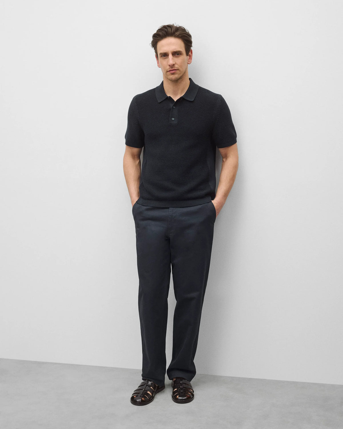 Reigning Champ Supima Mesh Cruise Polo Navy