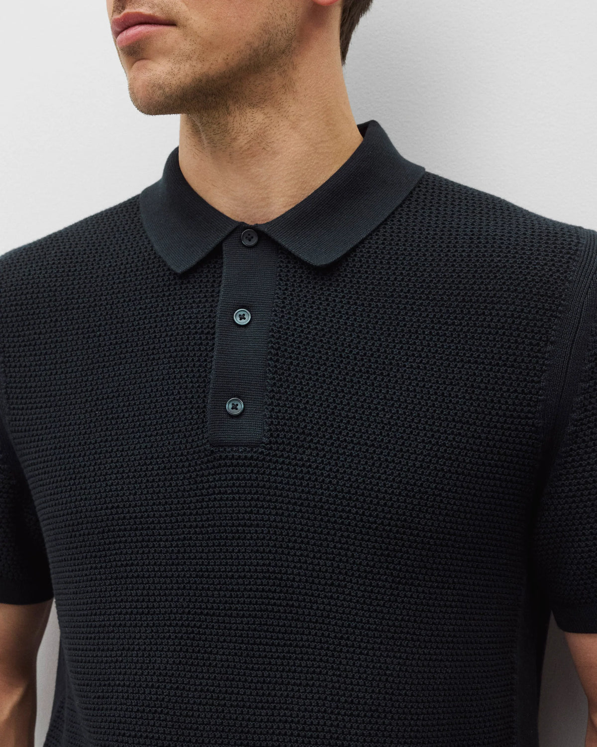 Reigning Champ Supima Mesh Cruise Polo Navy