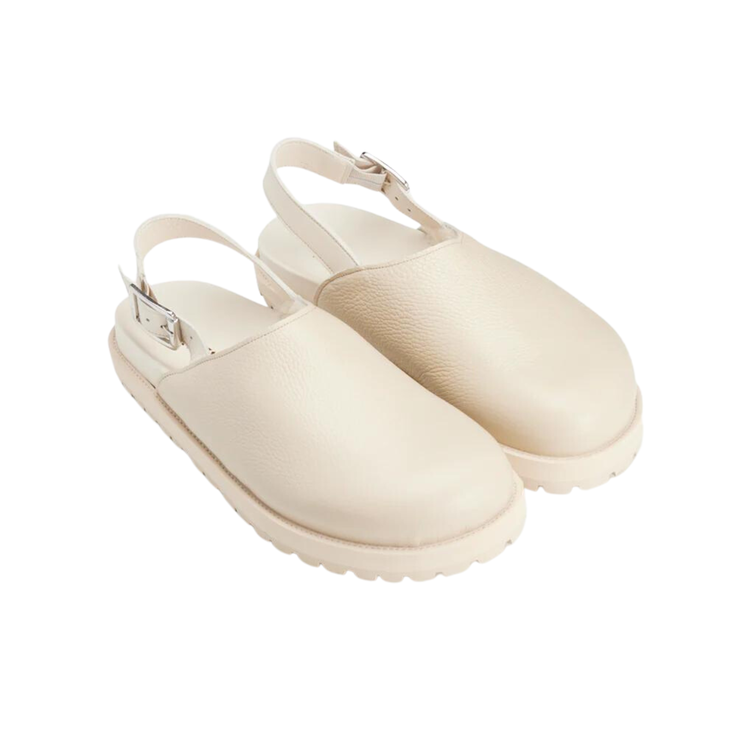 STRAPPED MULE - GRAIN LEATHER CREME I VINNY'S - Momentum Clothing