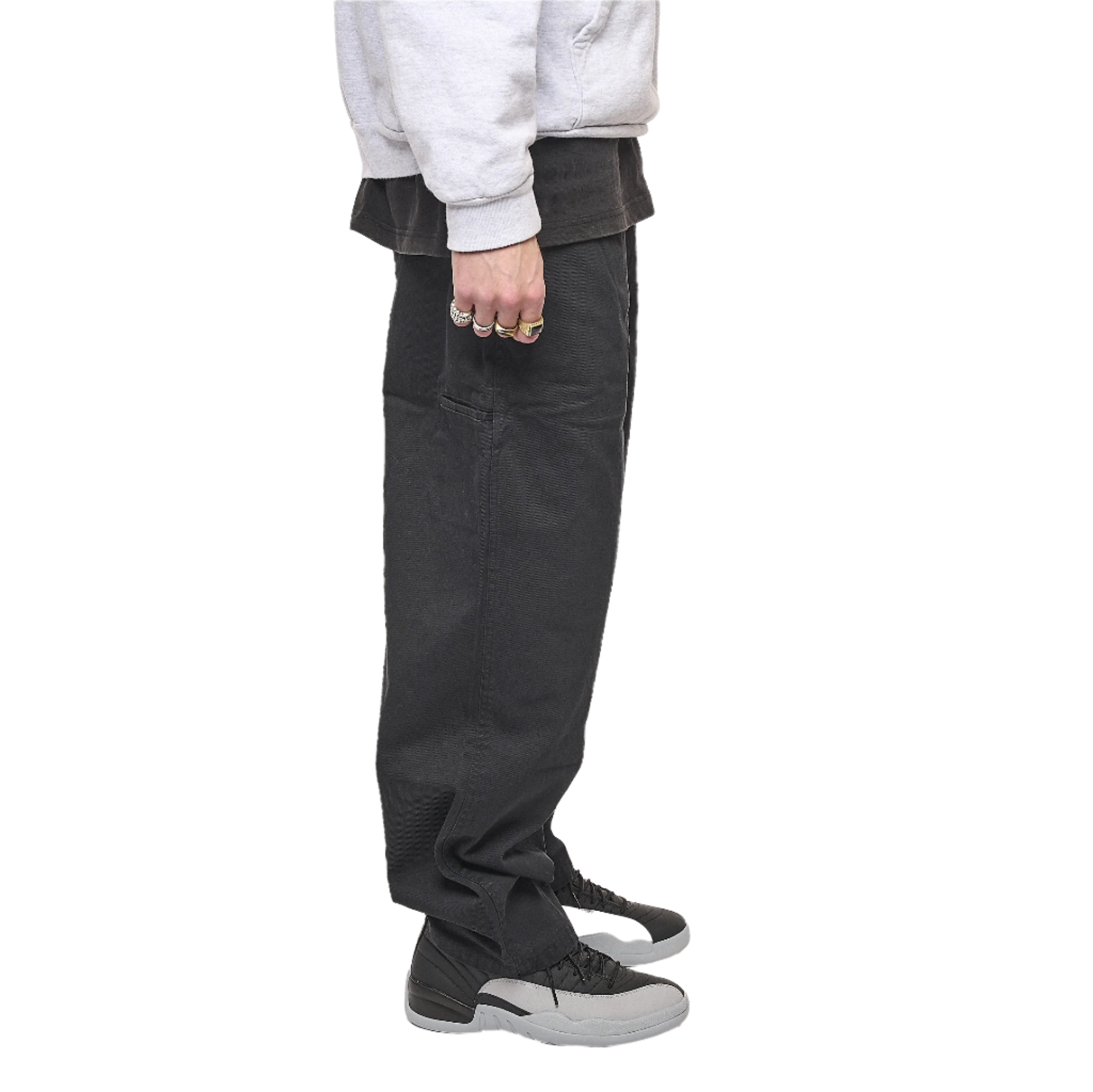 00s STÜSSY Workgear WORKGEAR TROUSER TWILL - BLACK I STUSSY - Momentum Clothing