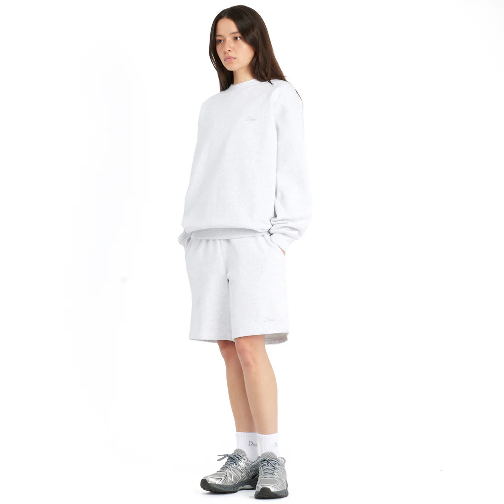 Dime Cursive Small Logo Crewneck Ash