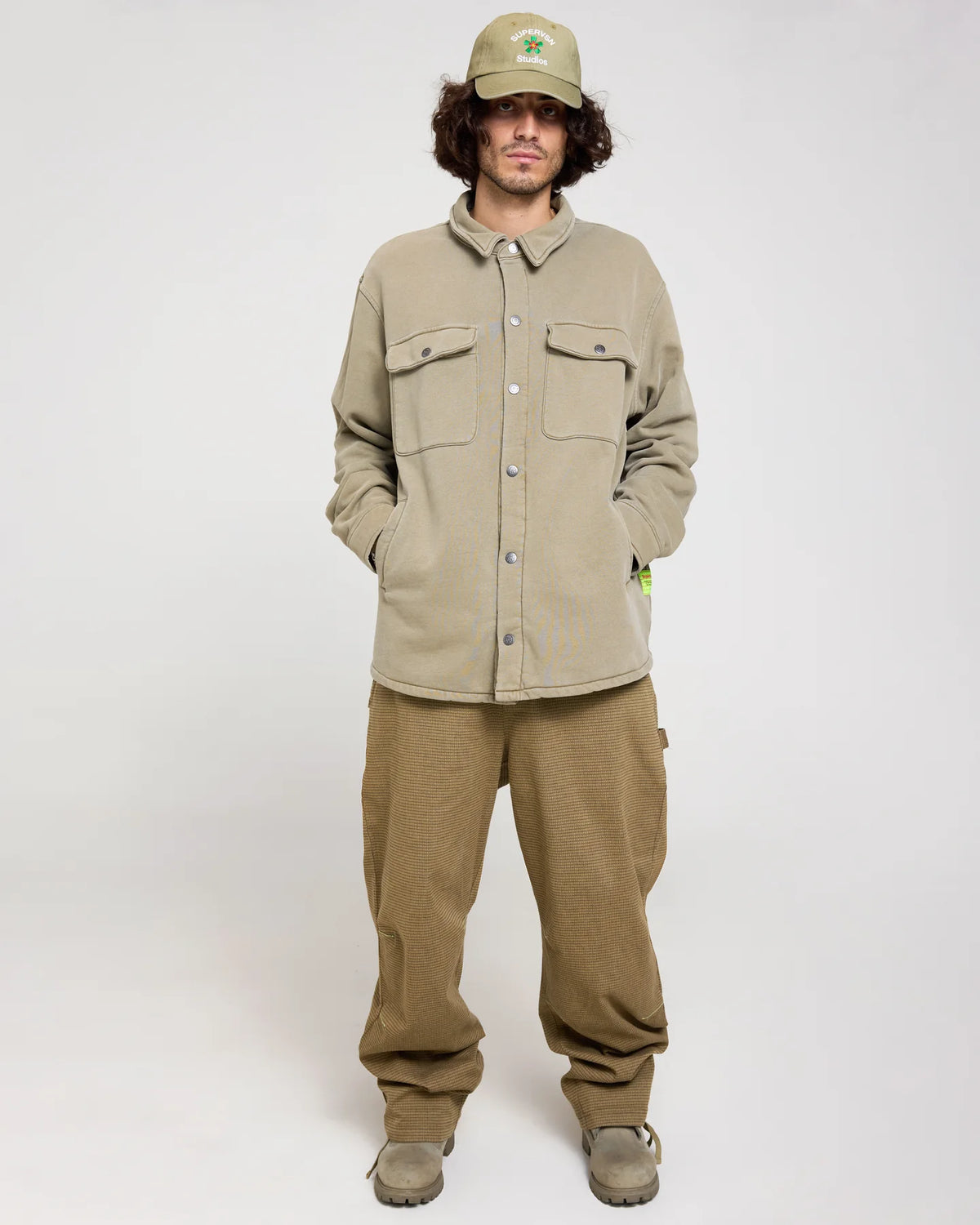 Supervsn Fleece Overshirt Gravel
