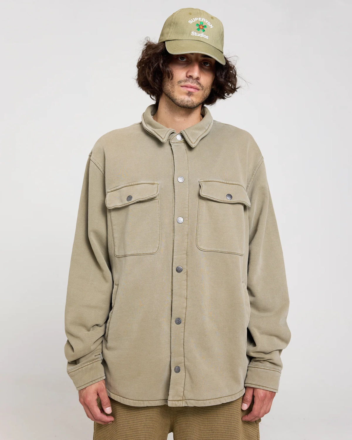Supervsn Fleece Overshirt Gravel