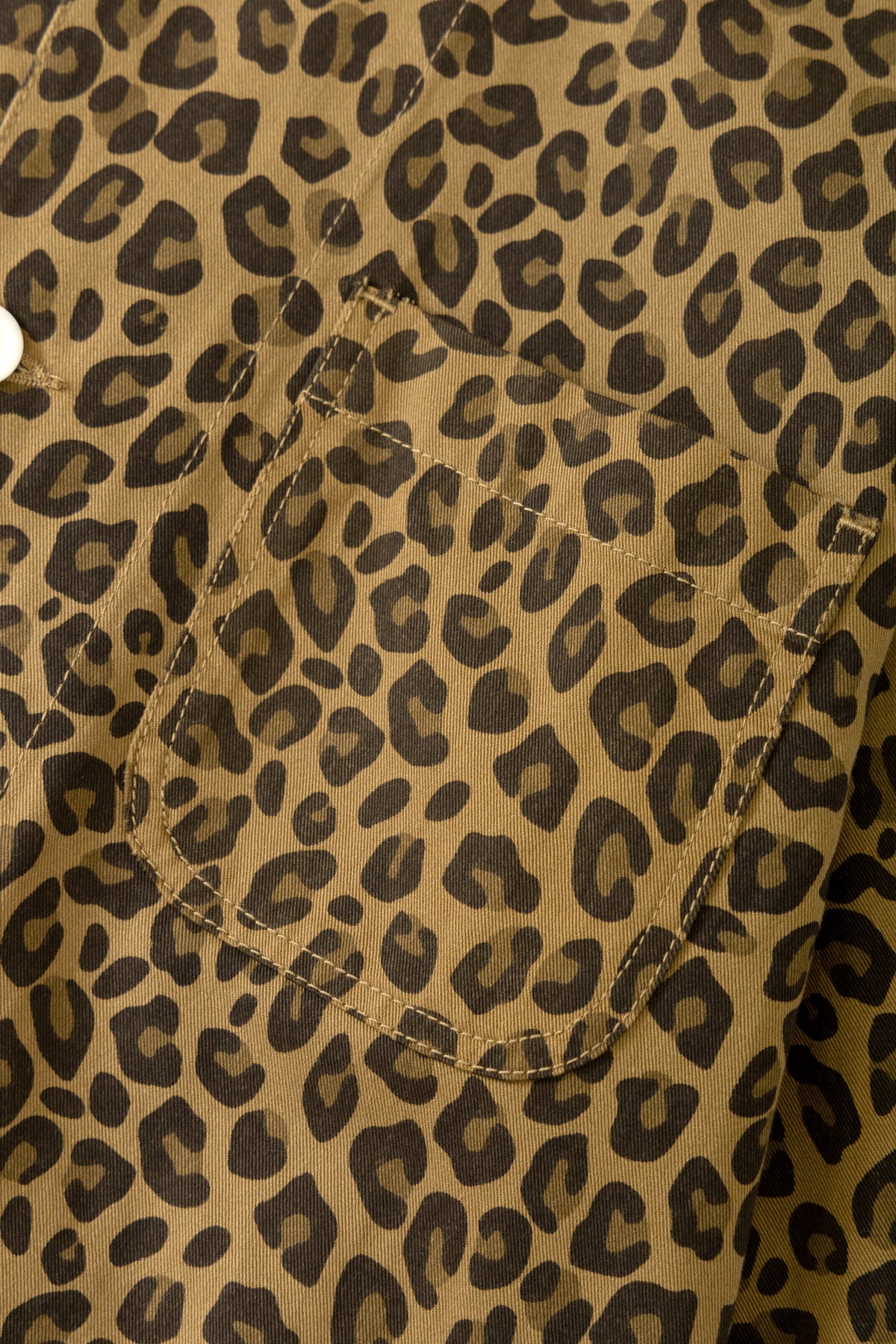 Service Works Patterned Easy Chef Shirt Brown Leopard