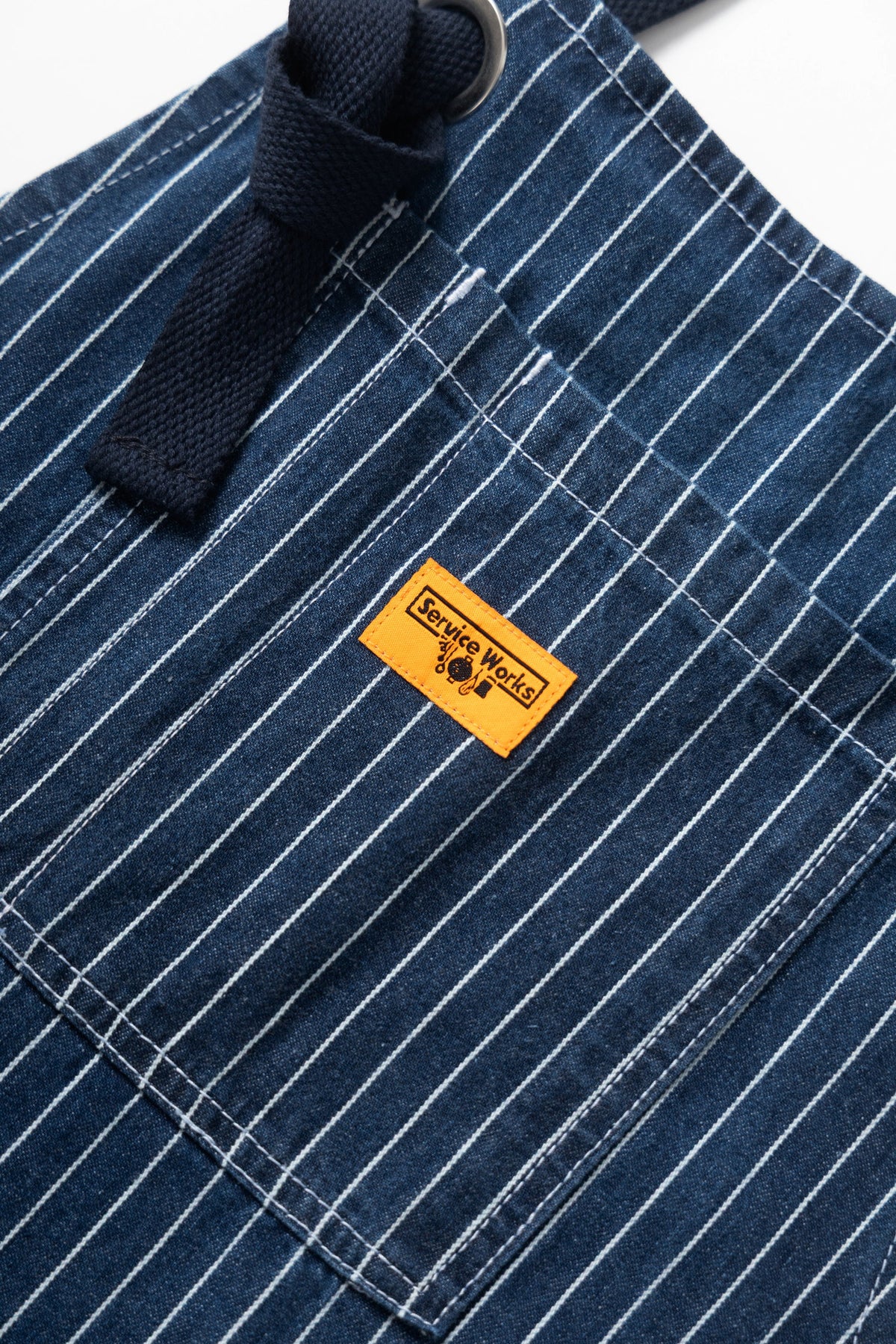 Service Works Pinstripe Denim Apron Indigo
