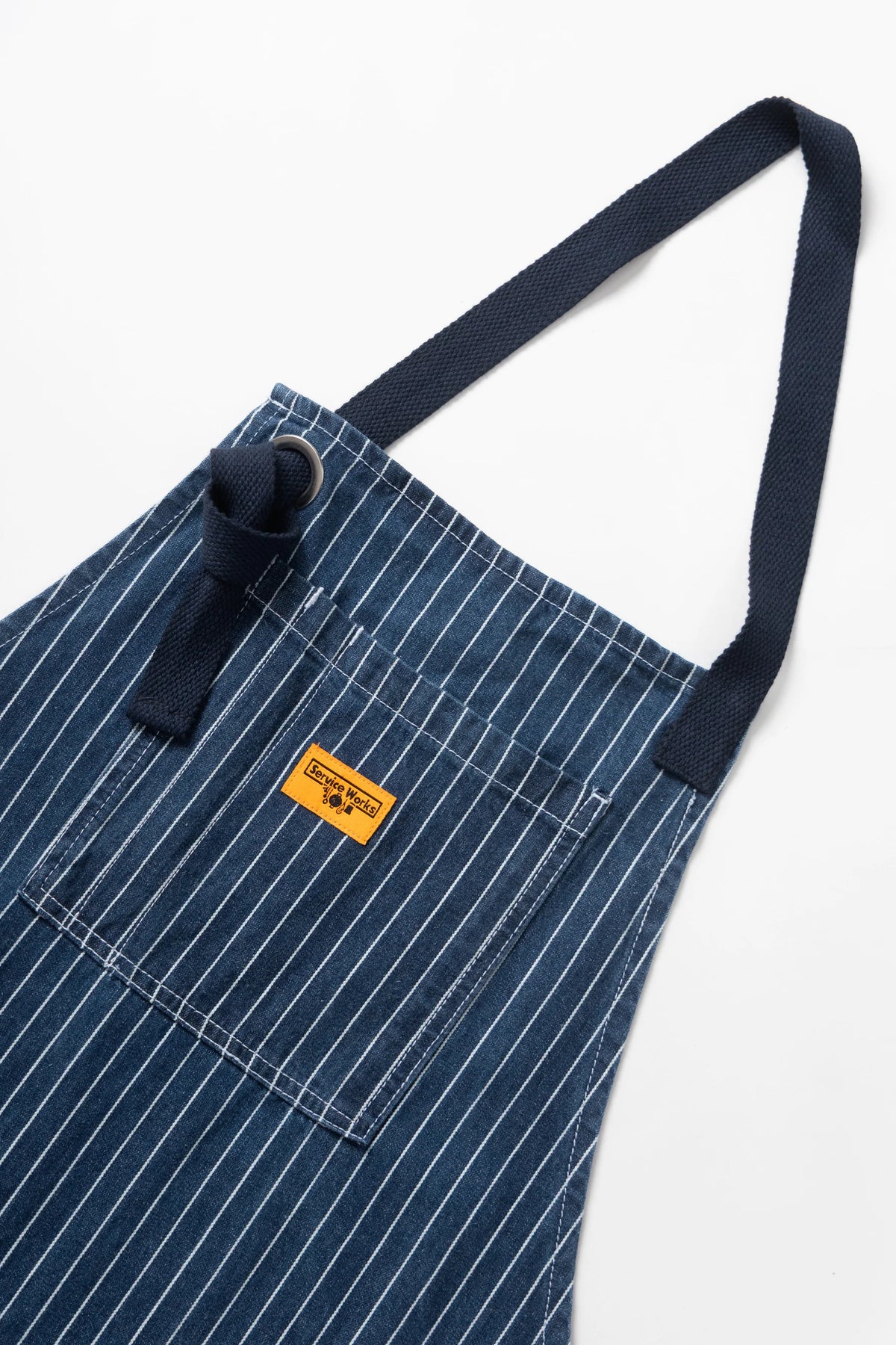 Service Works Pinstripe Denim Apron Indigo