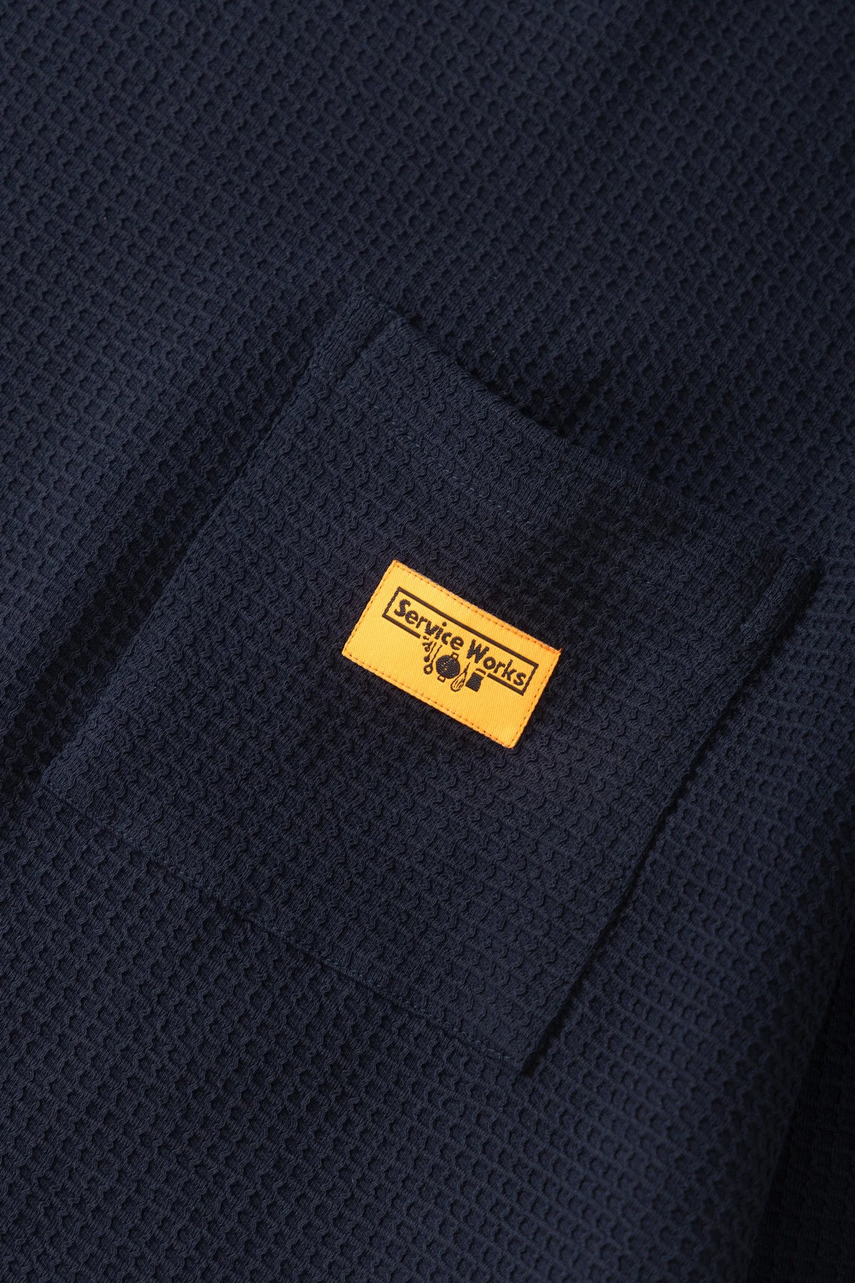 Service Works Waffle Contrast Thermal LS Tee Navy/Blue