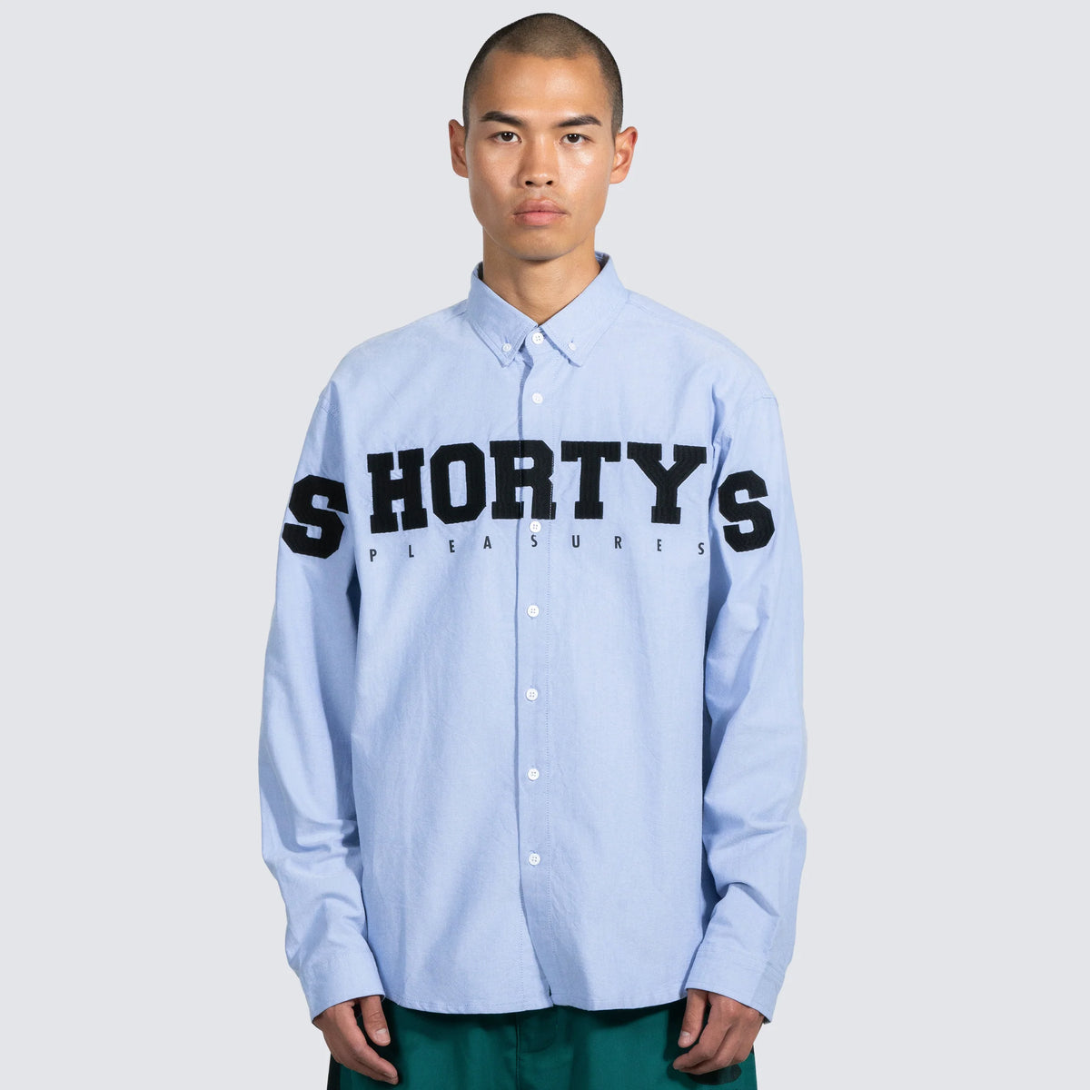 Pleasures X Shorty's Kingpin Oxford Button Down Blue