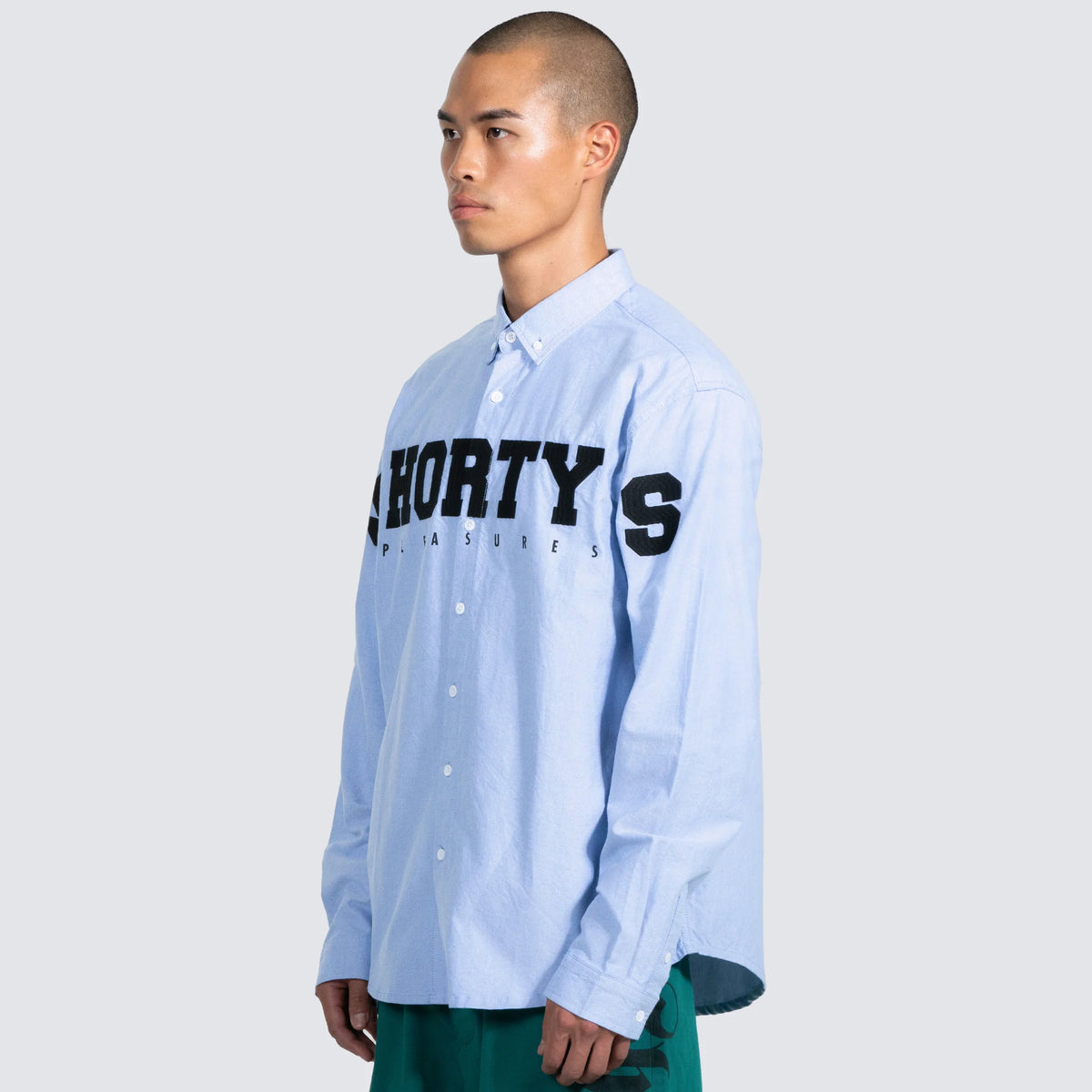 Pleasures X Shorty's Kingpin Oxford Button Down Blue