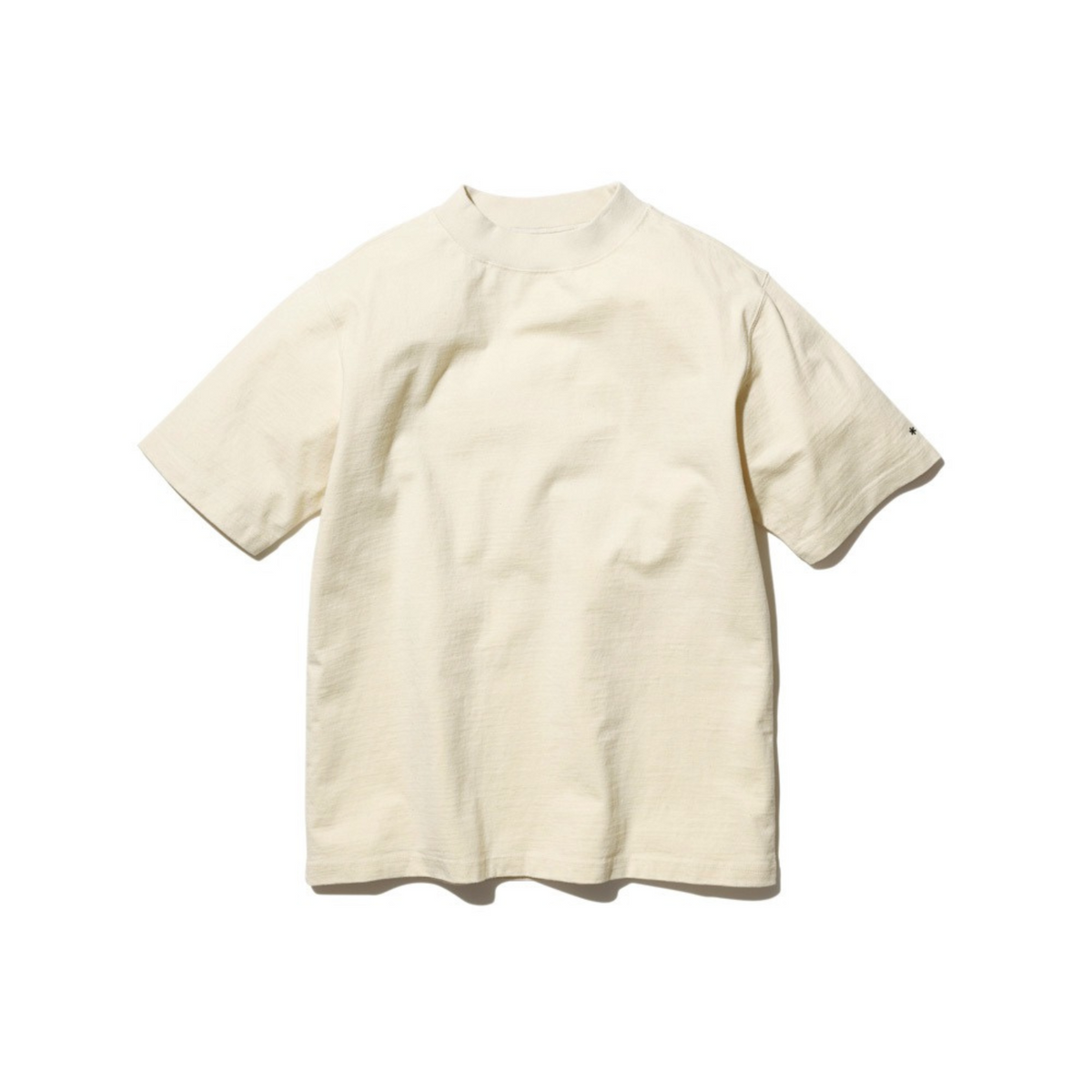Snow Peak Recycled Cotton Mockneck T-Shirt Oatmeal