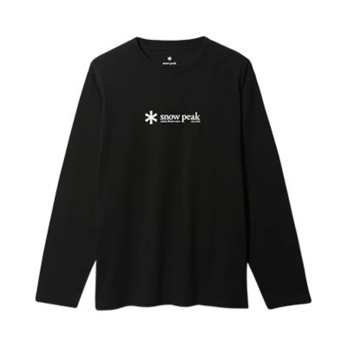 Snow Peak Soft Cotton Logo Long Sleeve T-Shirt Black