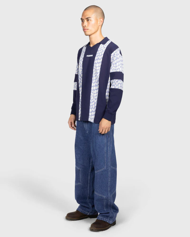 Pleasures Sounds Rugby Polo Navy