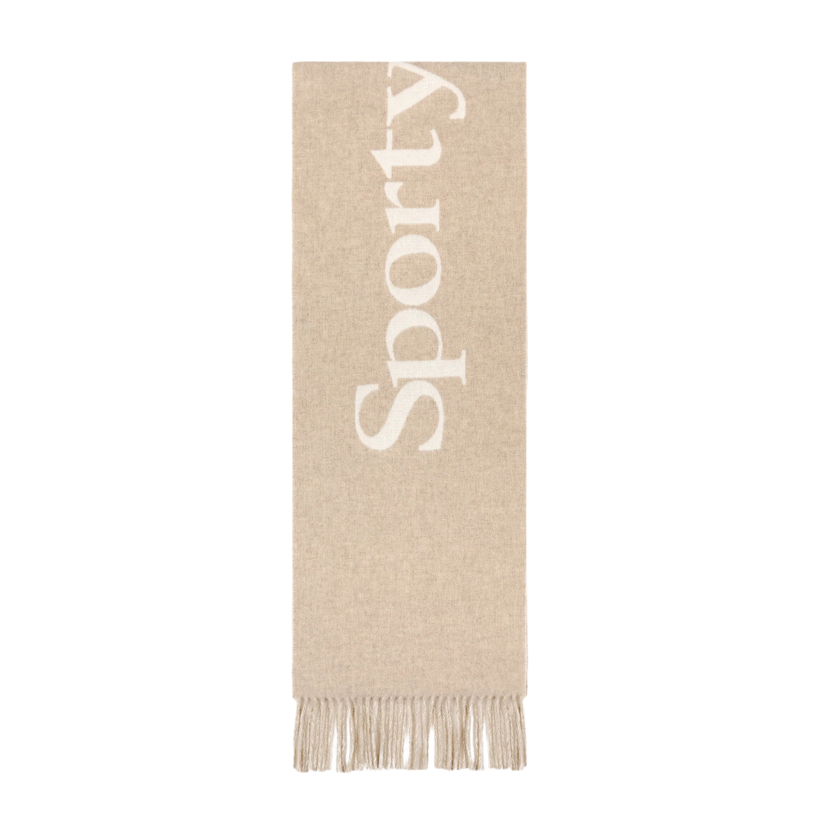 Sporty &amp; Rich Big Serif Scarf Ecru