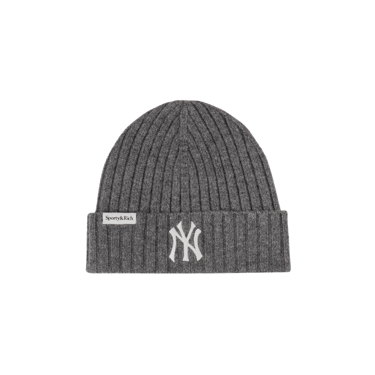 Sporty &amp; Rich Heritage Yankees Serif Cashmere Beanie Dark Grey
