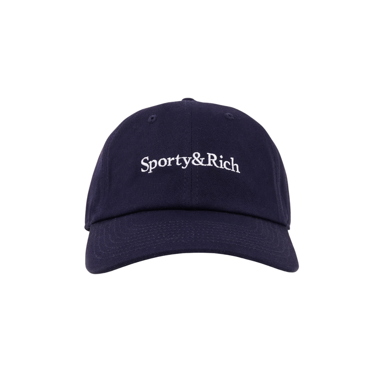 Sporty &amp; Rich Serif Logo Hat Dark Navy