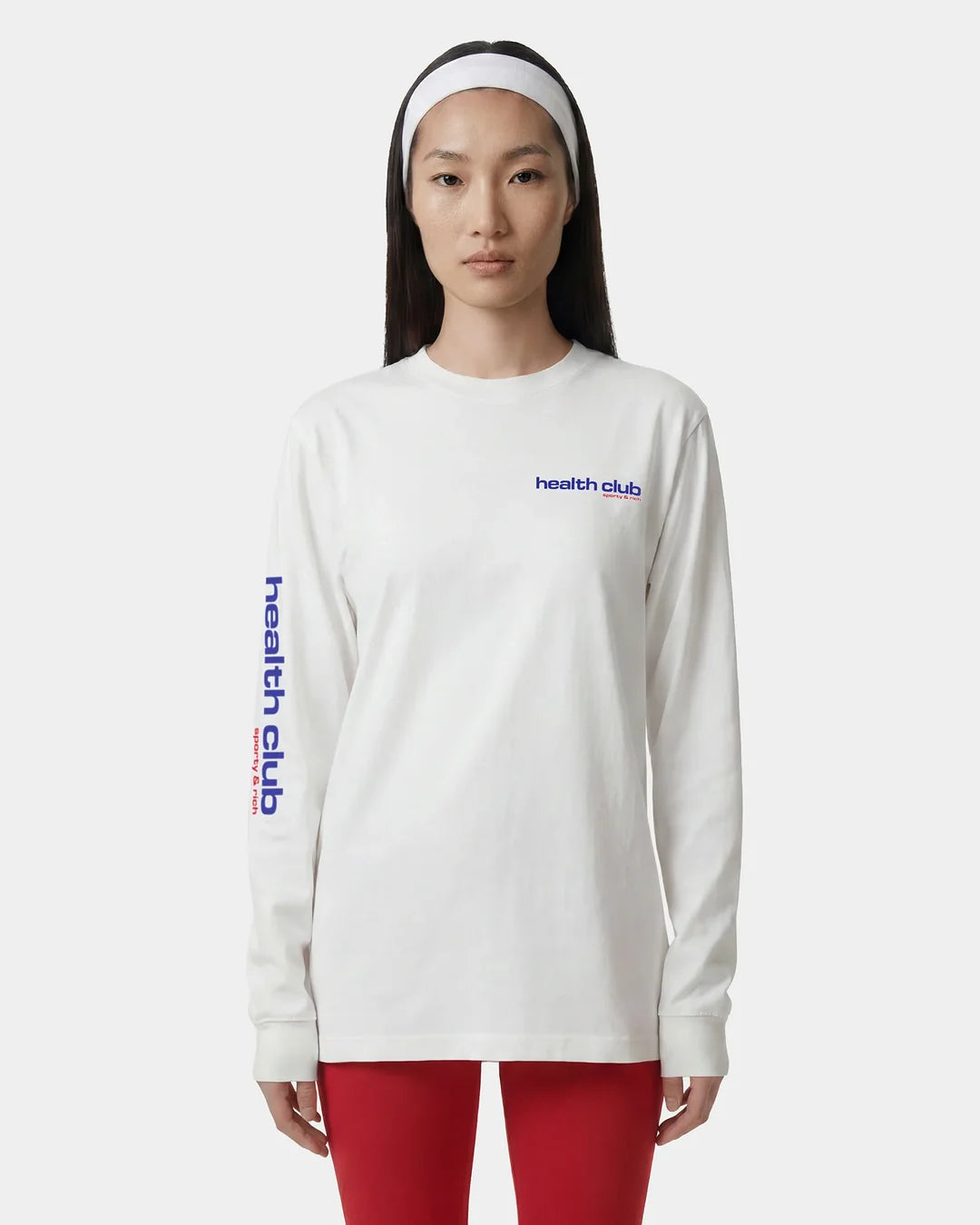 Sporty & Rich W Bold Health Long Sleeve White