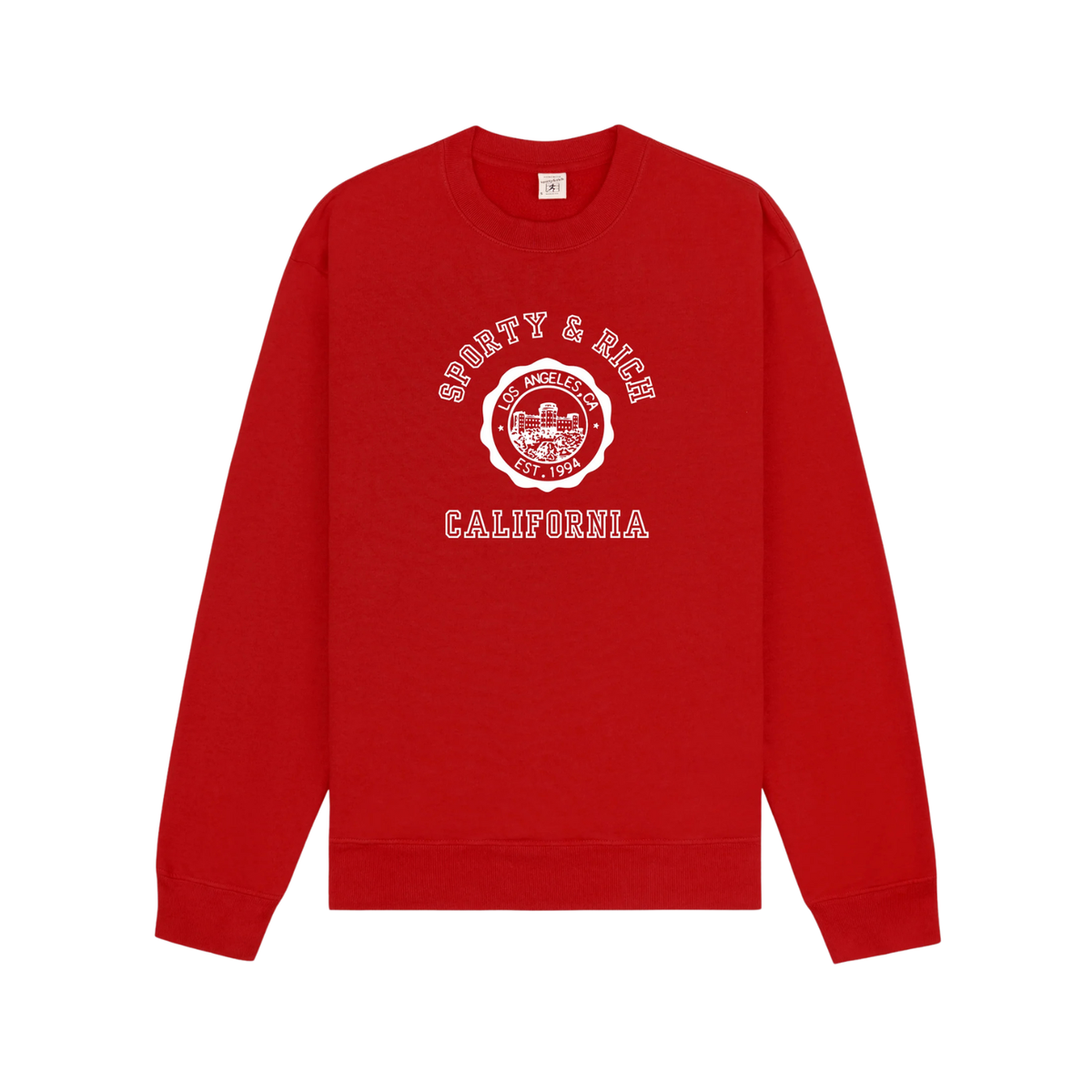 Sporty & Rich W California Emblem Crewneck Ruby