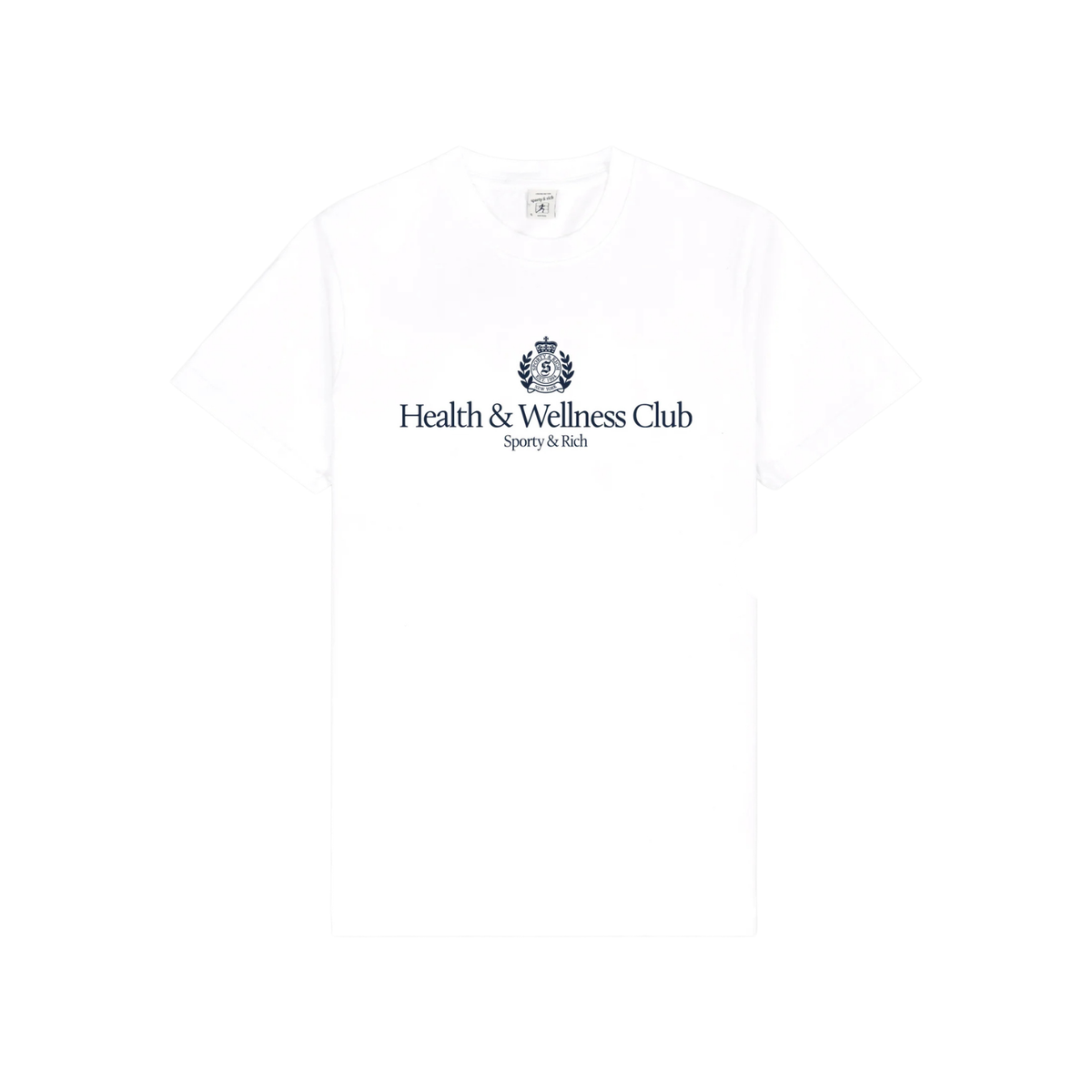 Sporty & Rich W H&W Crest T-Shirt White/Navy