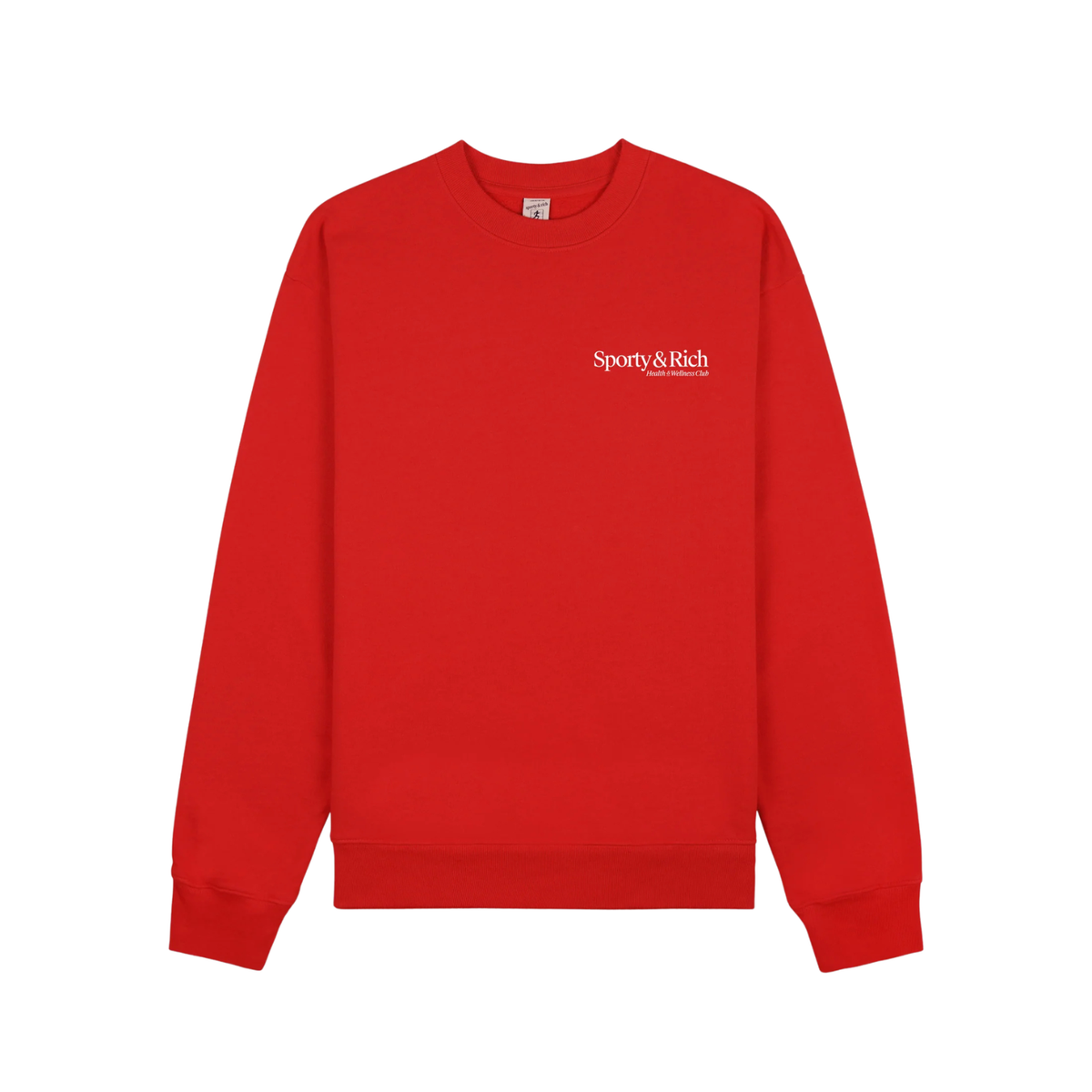 Sporty &amp; Rich W Modern Crewneck Ruby/White