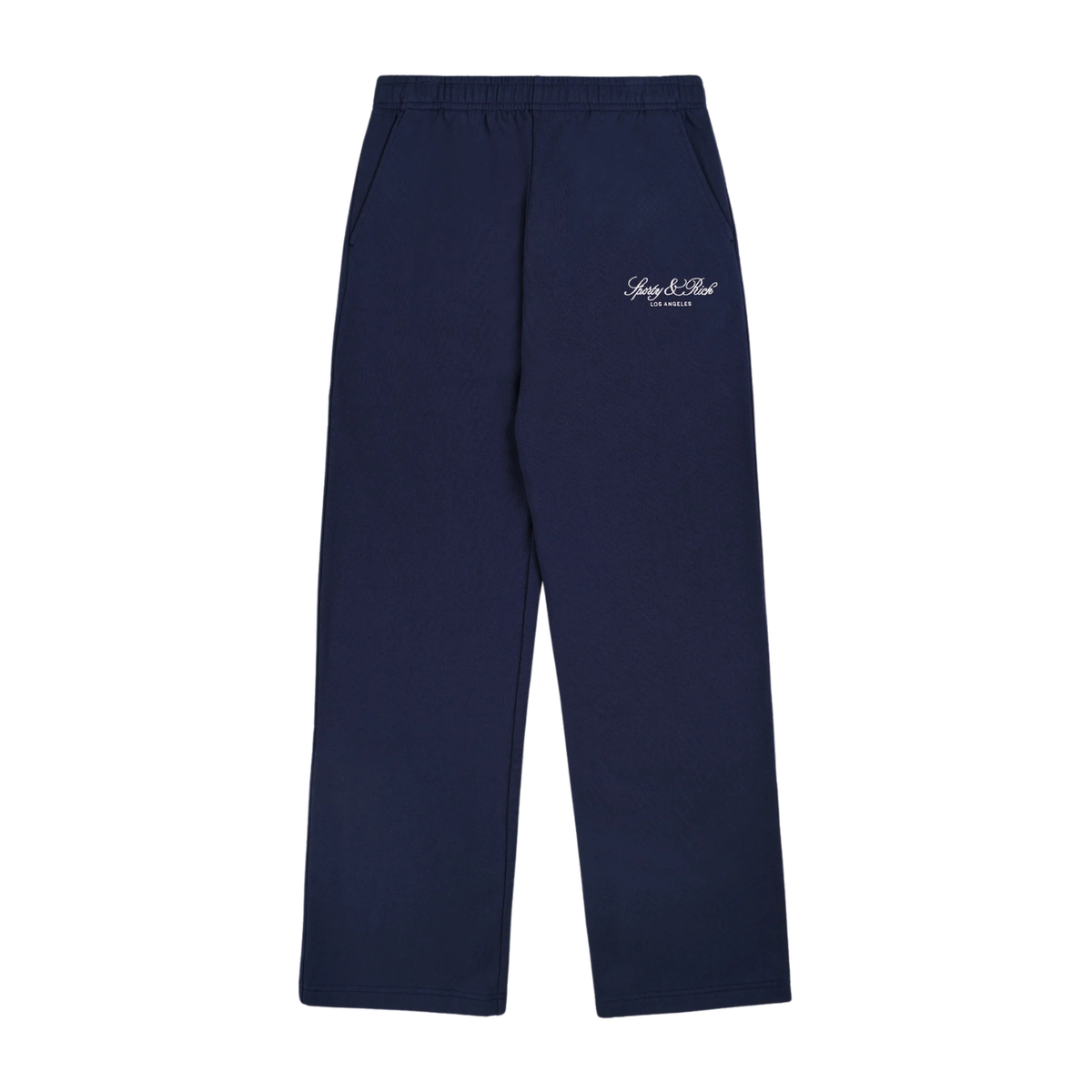 Sporty &amp; Rich W Vendome LA Embroidered Wide Sweatpant Dark Navy White