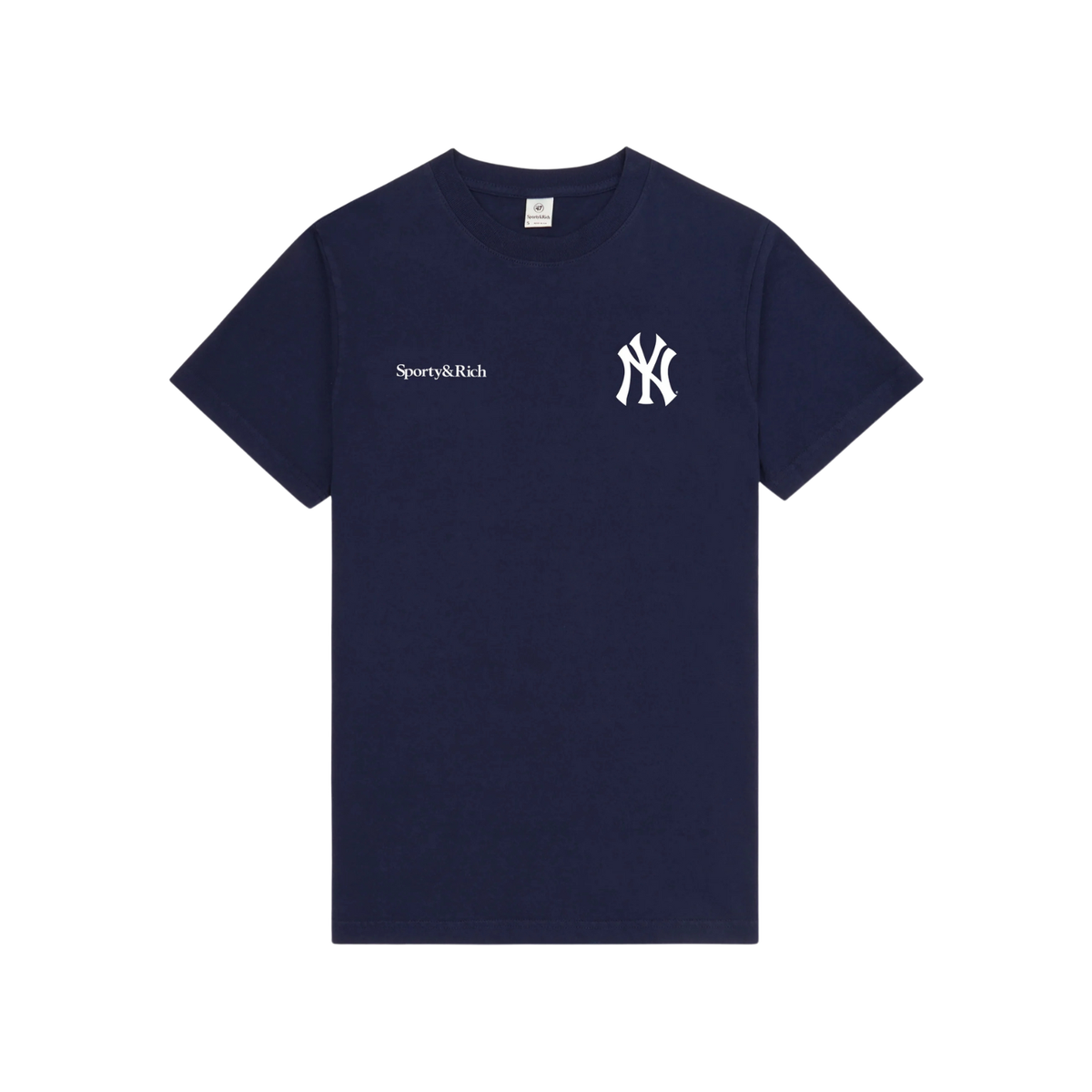 Sporty &amp; Rich Yankees Curve T-Shirt Dark Navy