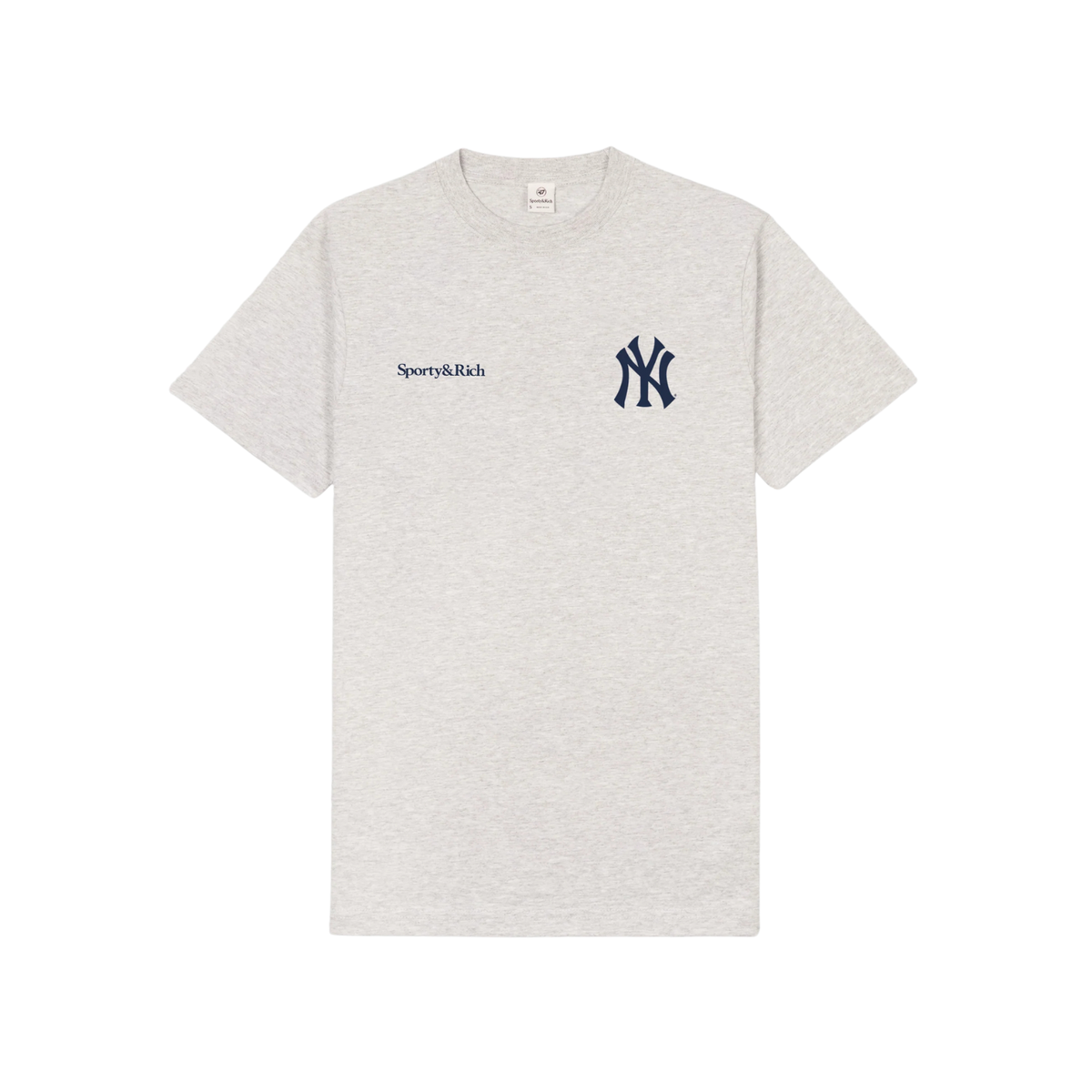 Sporty &amp; Rich Yankees Curve T-Shirt Heather Gray