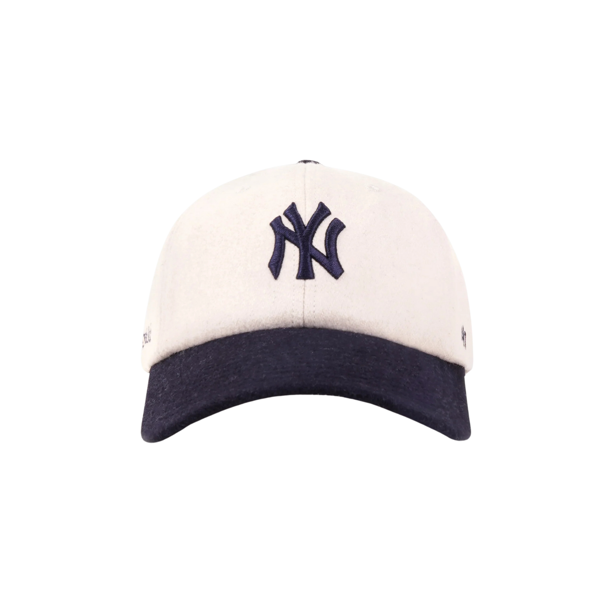 Sporty &amp; Rich Yankees Serif Wool Hat Ecru/Dark Navy