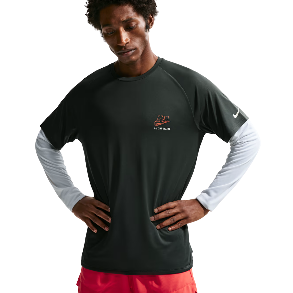 Stride Dri-Fit ADV Short-Sleeve Running Top Black Spruce IO0543-317