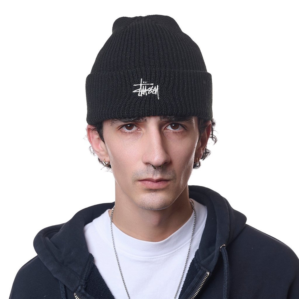 Stussy Basic Cuff Beanie Black I Momentum - Momentum Clothing