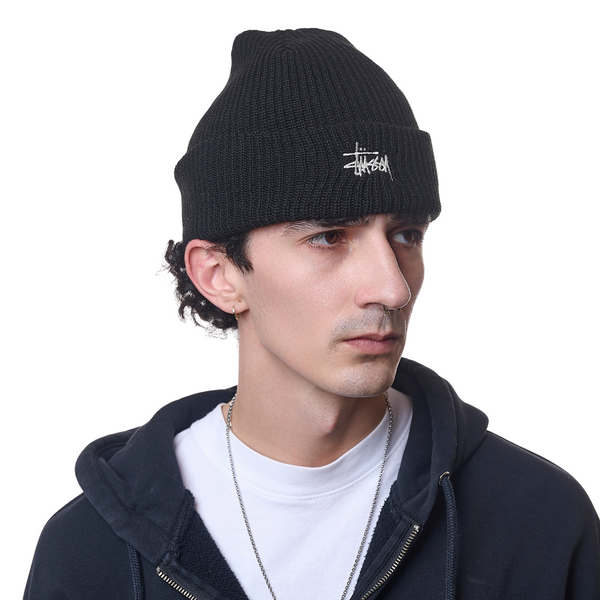 Stussy Basic Cuff Beanie Black I Momentum - Momentum Clothing