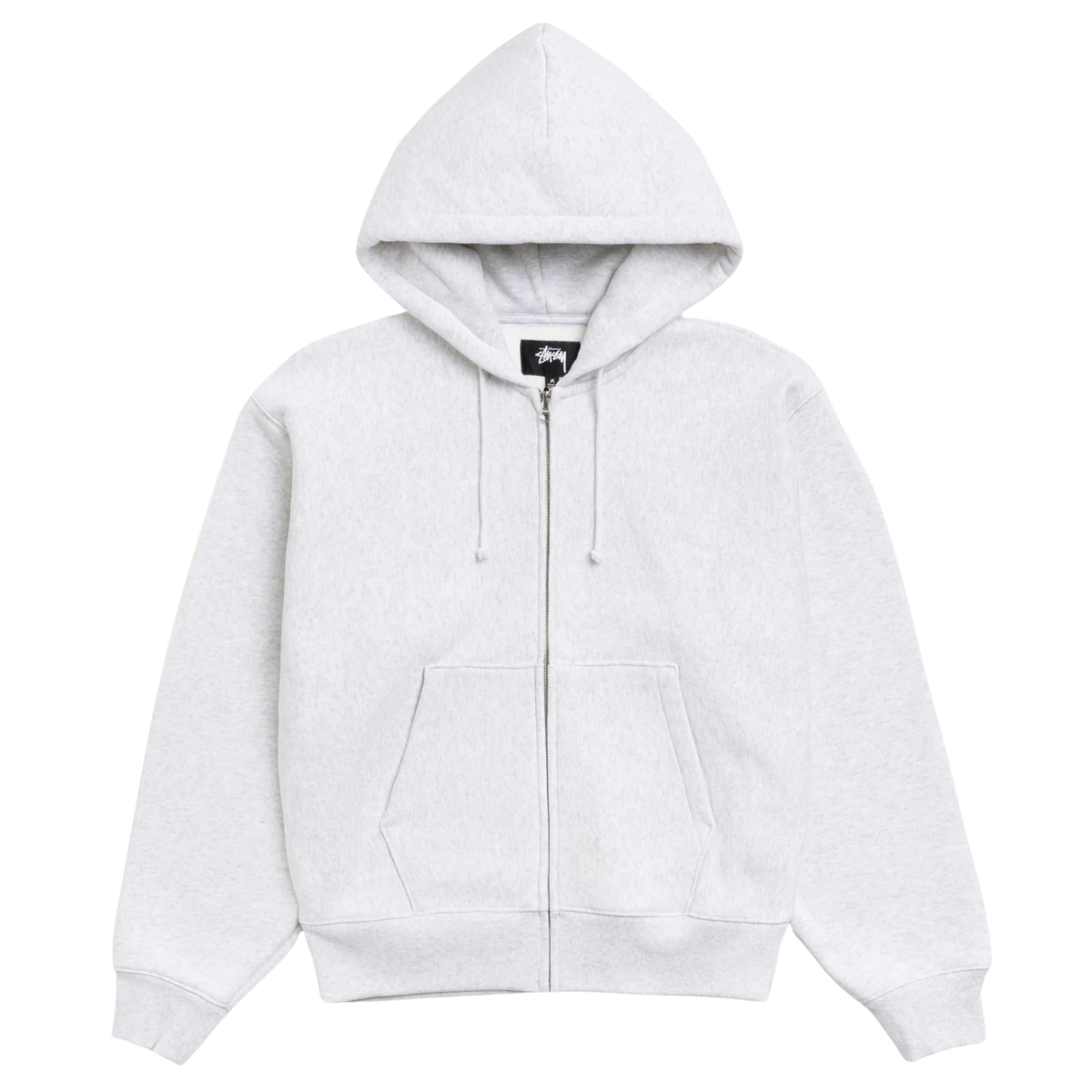 Stussy Basic Diamond Zip Hoodie Ash Heather