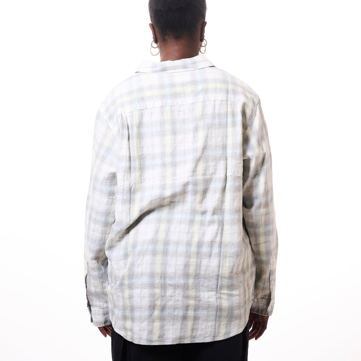 Stussy Beach Plaid Shirt Off White