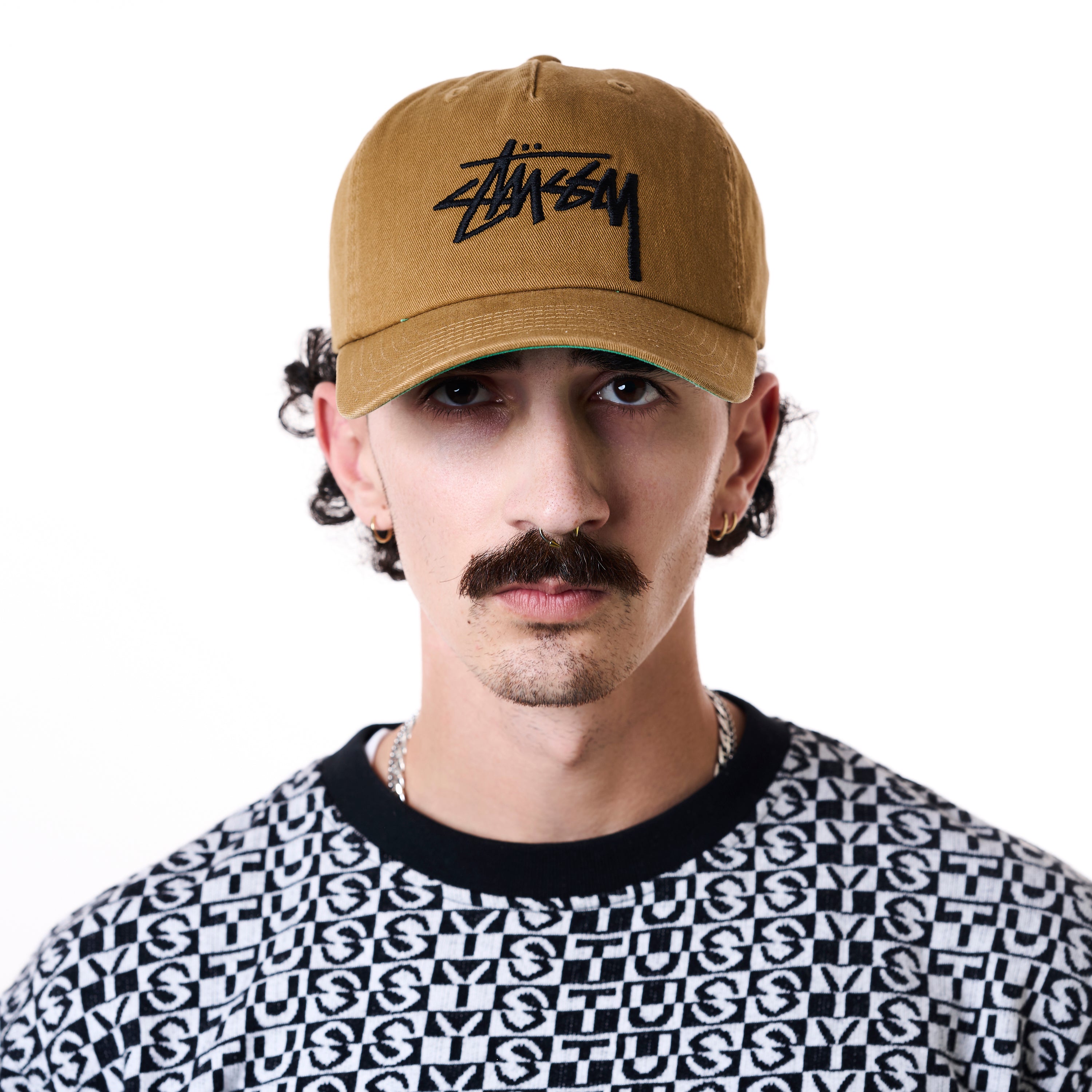 【STUSSY SU25'】Stussy Big Stock Mid Depth Strapback Cap STUSSY BIG STOCK MID DEPTH HAT - PLUM - PLA Skateboarding
