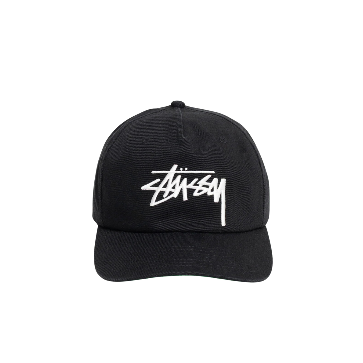 Stussy Big Stock Mid Depth Cap Shadow Black 