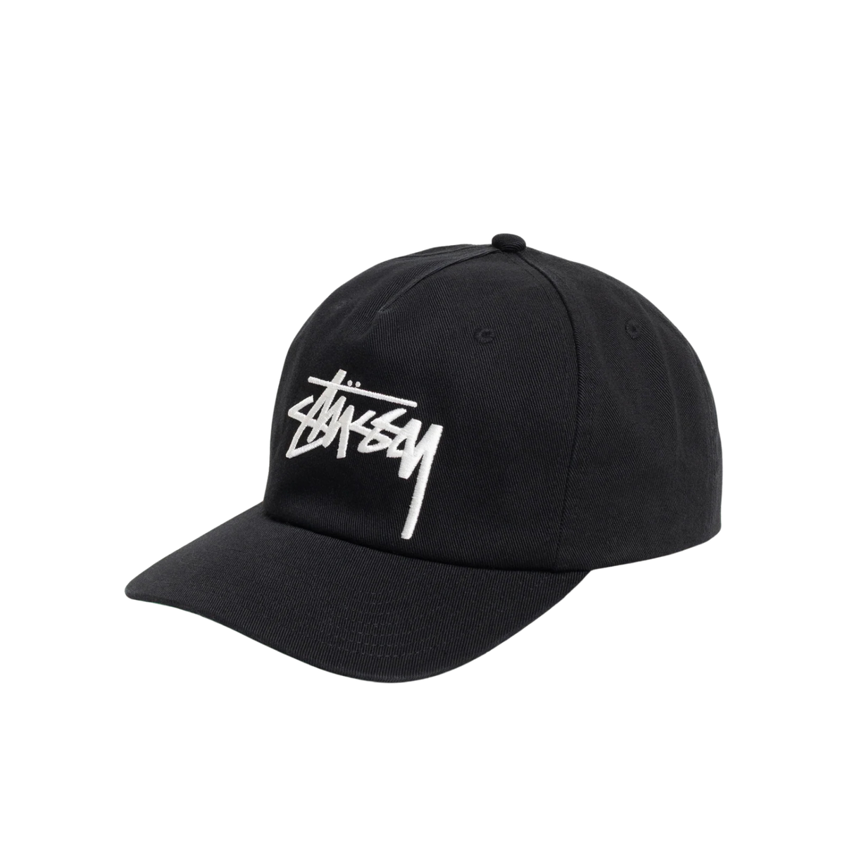 Stussy Big Stock Mid Depth Cap Shadow Black 