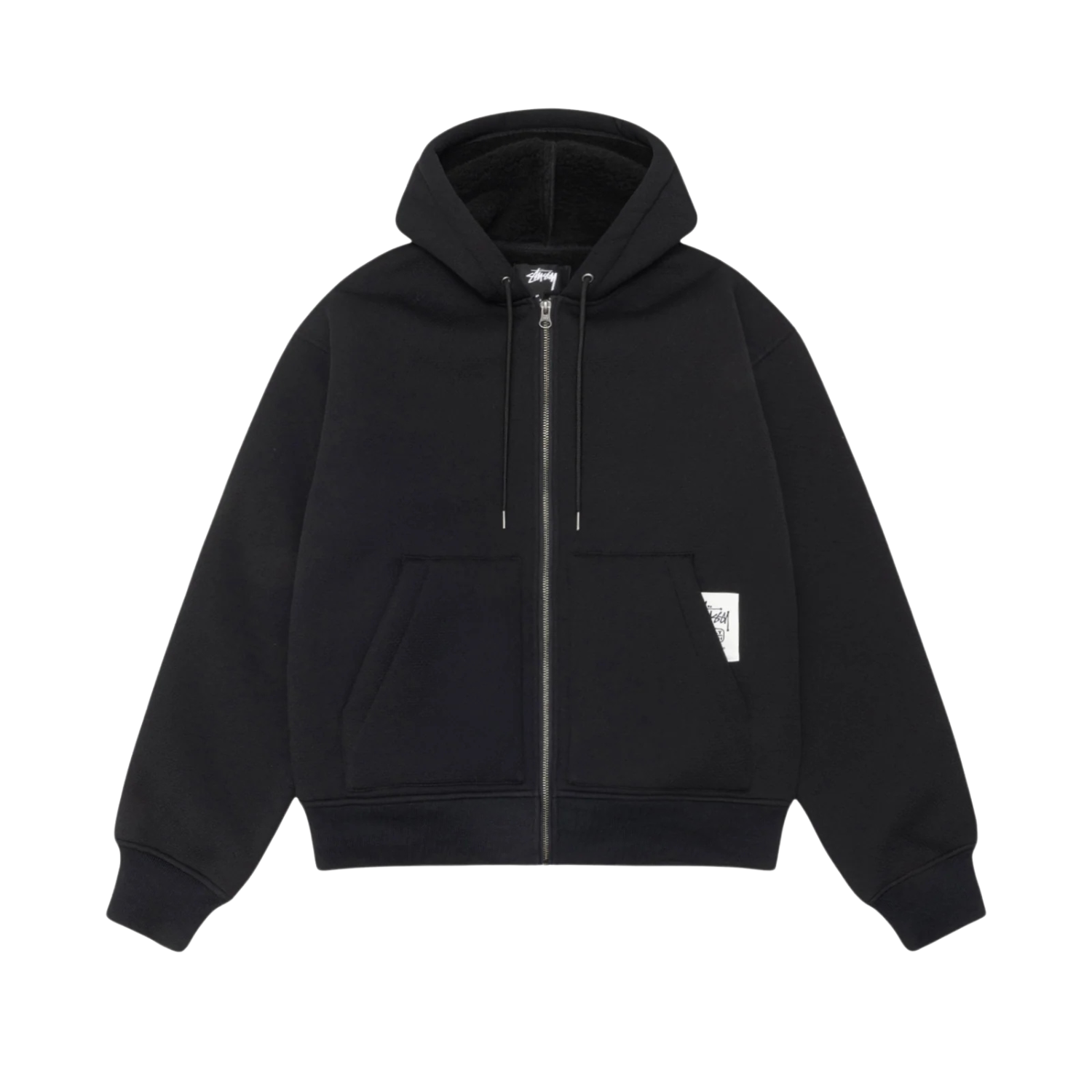 Stussy Bonded Sherpa Lined Hood Black I Momentum - Momentum Clothing Stussy Bonded Sherpa Lined Hood Black I Momentum - Momentum Clothing