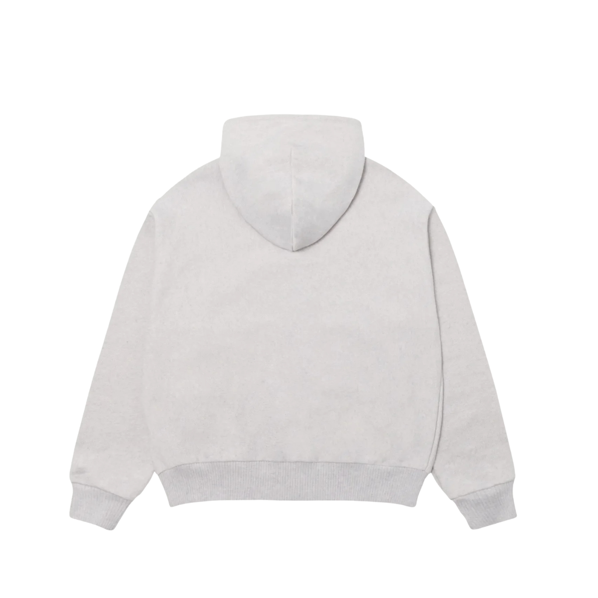Stussy Brass Zip Knit Hood Ash Heather