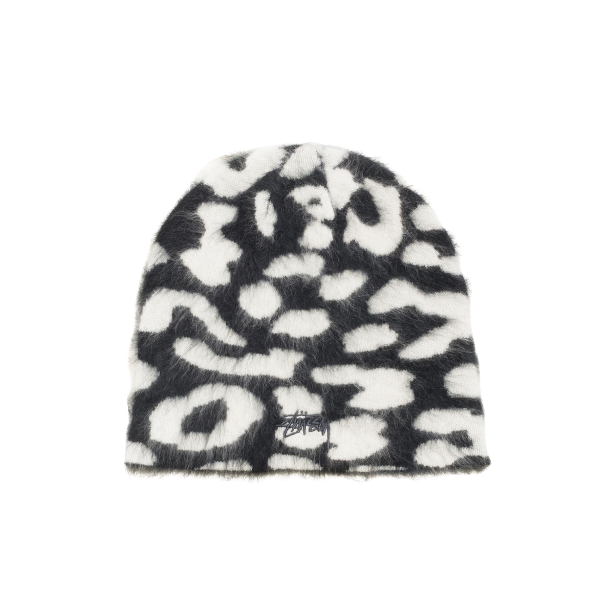 Stussy Cashmere Leopard Skullcap - Black