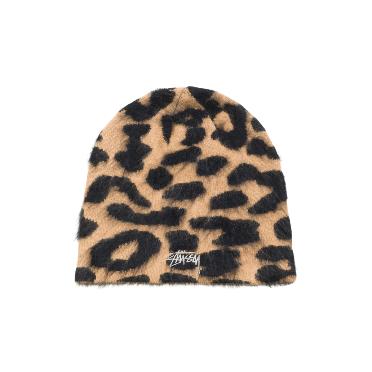 Stussy Cashmere Leopard Skullcap - Caramel 