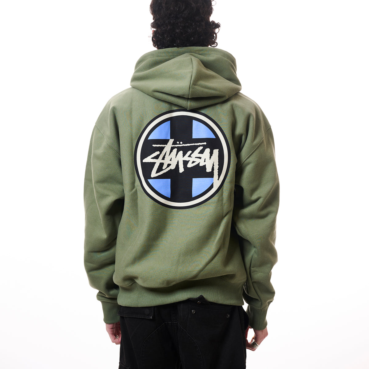 Stussy Cross Dot Hood - Olive 