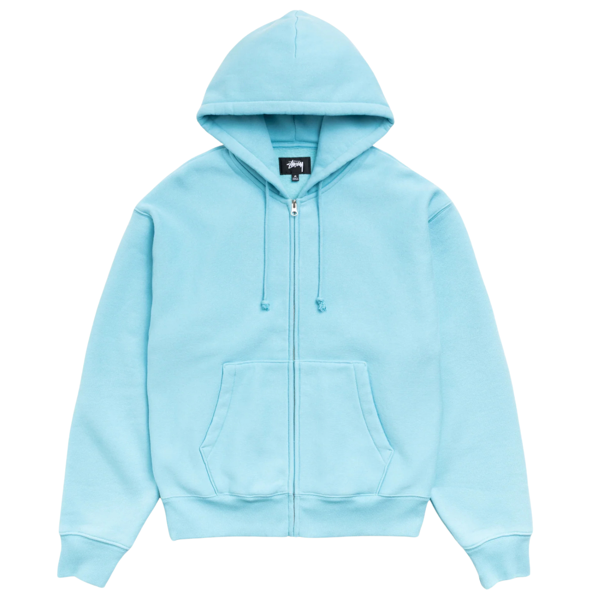 Stussy Cursive Applique Zip Hood Aqua